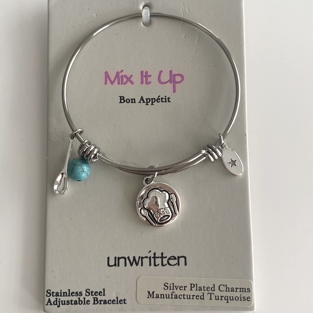 Unwritten Mix It Up Bon Appetit Stainless Steel Bracelet New